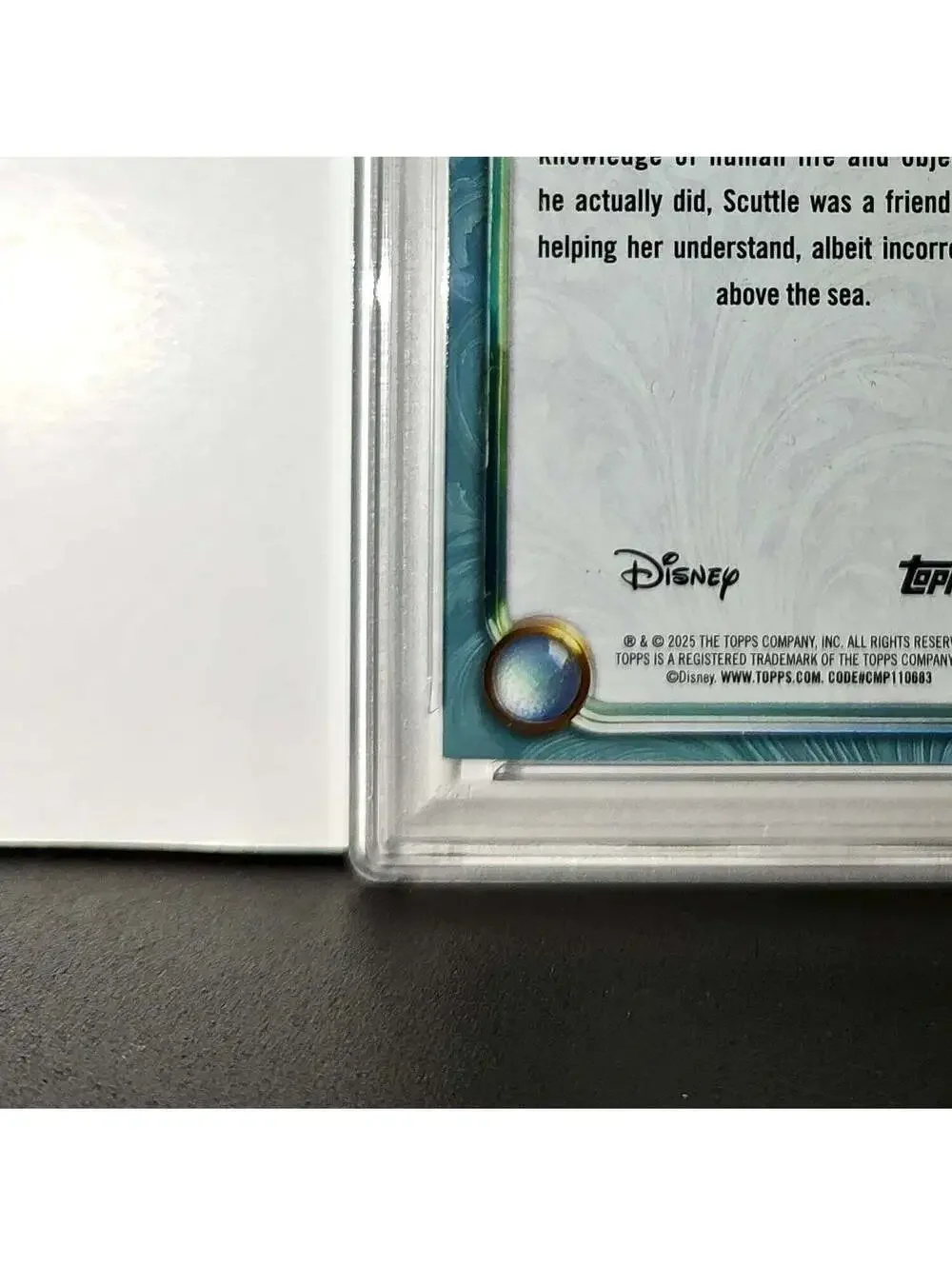Scuttle 2025 Topps Disney Wonder #123 Diamond Card The Little Mermaid PSA 8